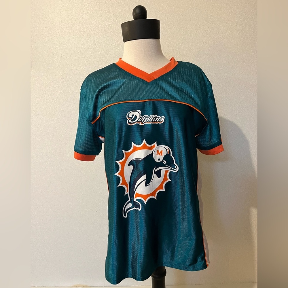 NFL Miami Dolphins Jersey, fits women’s size M; reversible
